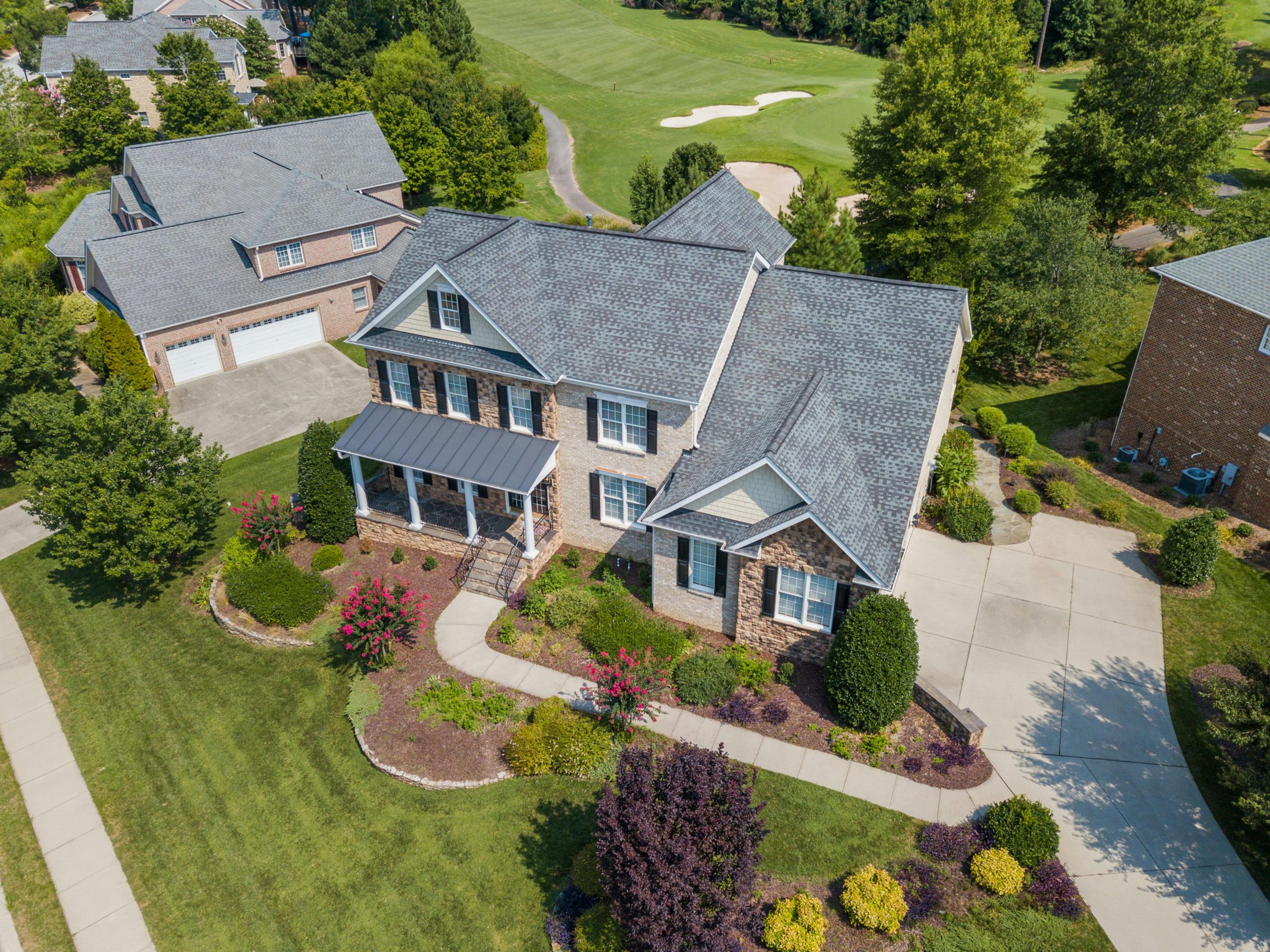 Aerial View of House's Roof